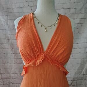 Shein Orange Maxi Dress - Good Condition Medium
